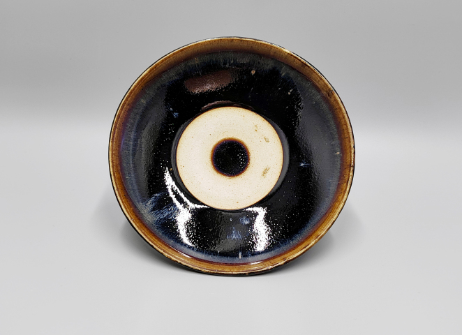 古玩陶瓷精品元代窯變牛毛紋淺盤拍賣，當前價格1000元