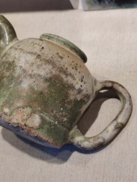 古玩陶瓷綠釉茶壺拍賣,當前價格400元