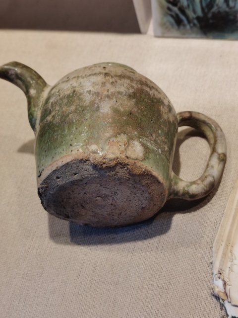 古玩陶瓷綠釉茶壺拍賣,當前價格400元