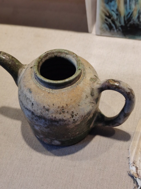 古玩陶瓷綠釉茶壺拍賣,當前價格400元