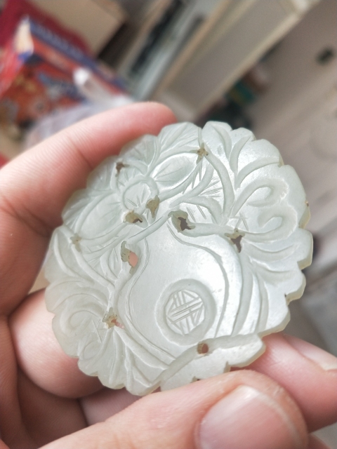 古玩玉器清 和田玉雕“花卉佩”拍賣,當前價格3500元