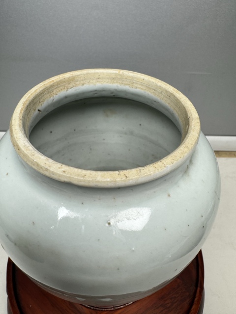 古玩陶瓷順治·甜白釉蓋罐拍賣，當前價格1288元