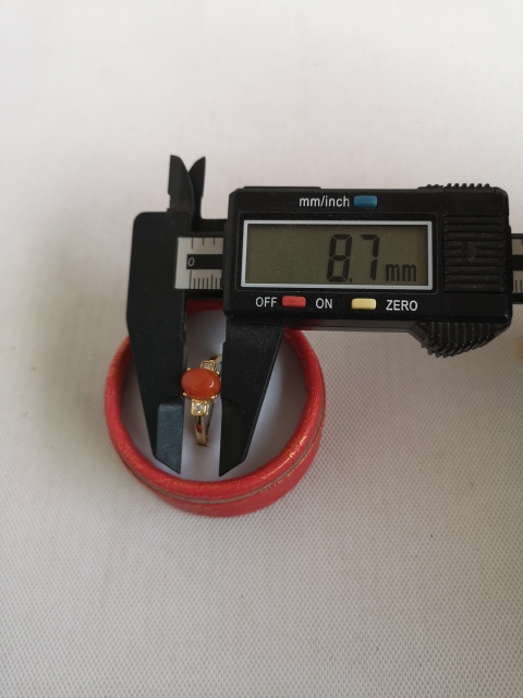 古玩玉器南紅瑪瑙鑲嵌戒指拍賣,當前價格298元