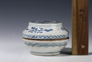 古玩陶瓷清中·青花麒麟送子紋蓋盒拍賣,當(dāng)前價格6500元