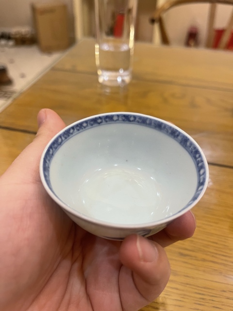 古玩陶瓷青花山水杯拍賣，當前價格8500元