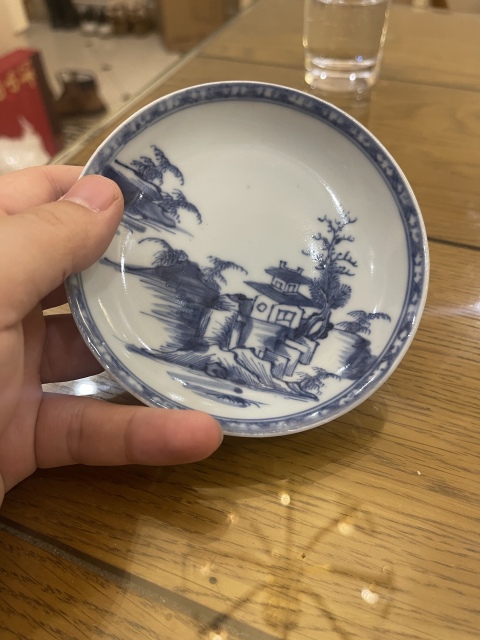 古玩陶瓷青花山水杯拍賣，當前價格8500元