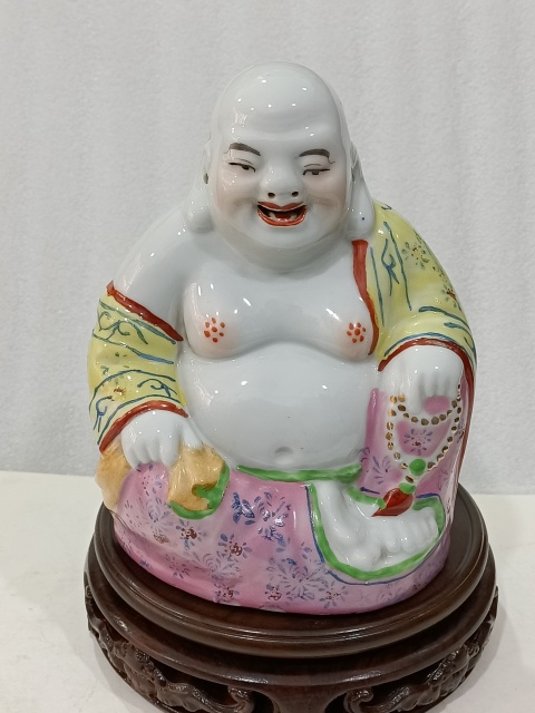 古玩陶瓷粉彩彌勒佛拍賣,當前價格888元