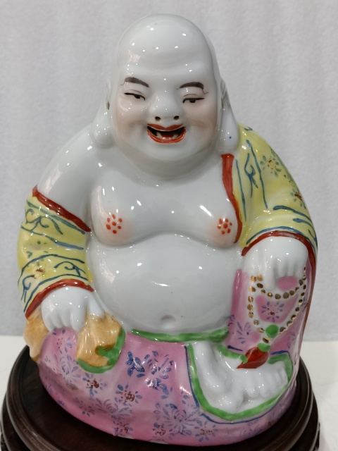 古玩陶瓷粉彩彌勒佛拍賣,當前價格888元