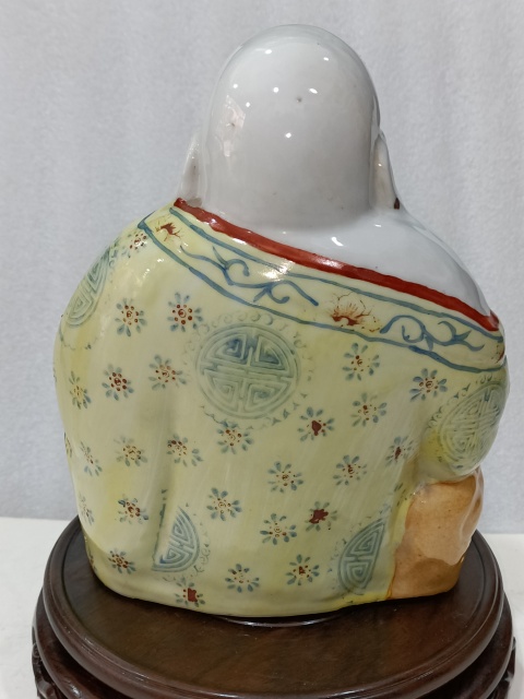 古玩陶瓷粉彩彌勒佛拍賣,當前價格888元