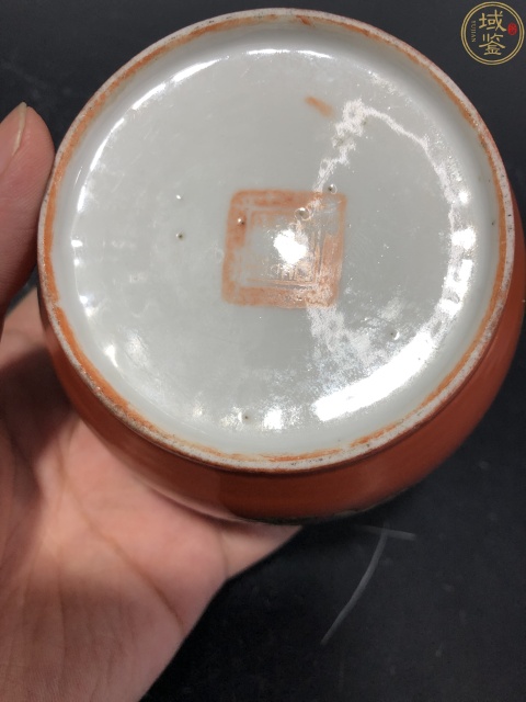 古玩陶瓷清晚 紅釉粉彩八寶紋糖罐拍賣，當前價格880元