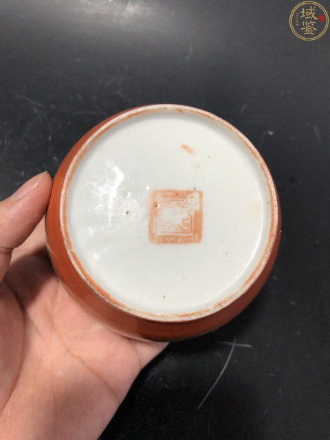 古玩陶瓷清晚 紅釉粉彩八寶紋糖罐拍賣，當前價格880元