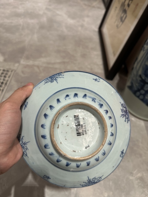 古玩陶瓷青花花卉紋折腰碗拍賣，當前價格1000元