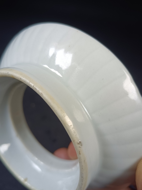 古玩陶瓷（全美品）光緒淺絳彩山水人物瓜棱茶碗拍賣，當前價格388元