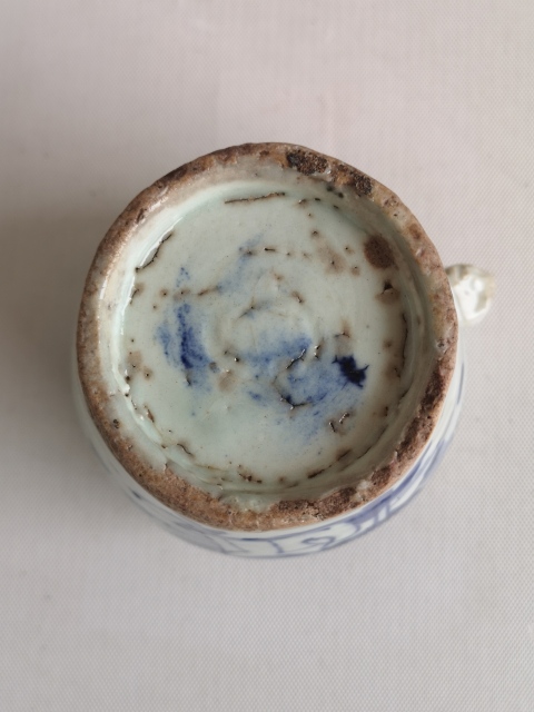 古玩陶瓷青花花卉紋四系壺拍賣，當前價格680元