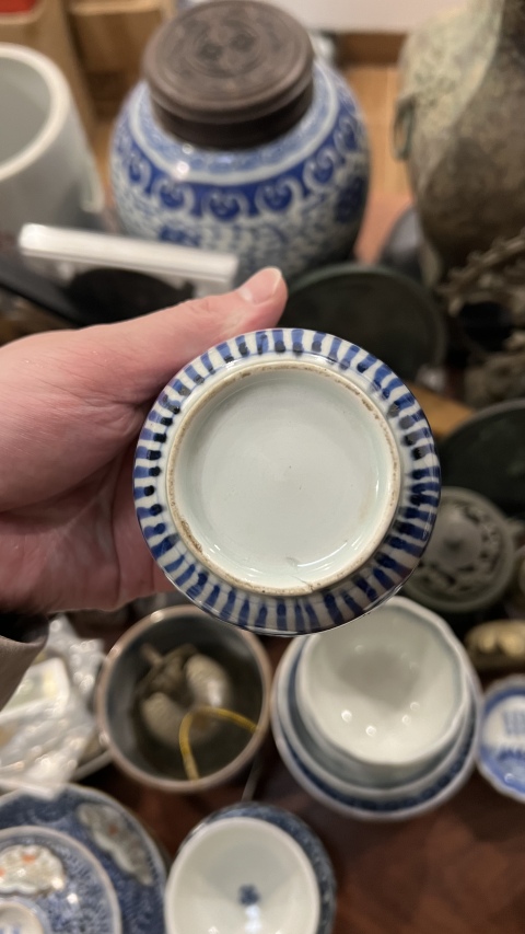 古玩陶瓷清代青花杯拍賣，當前價格399元