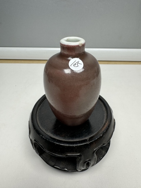 古玩陶瓷清中期·豇豆紅鼻煙壺拍賣,當前價格4800元