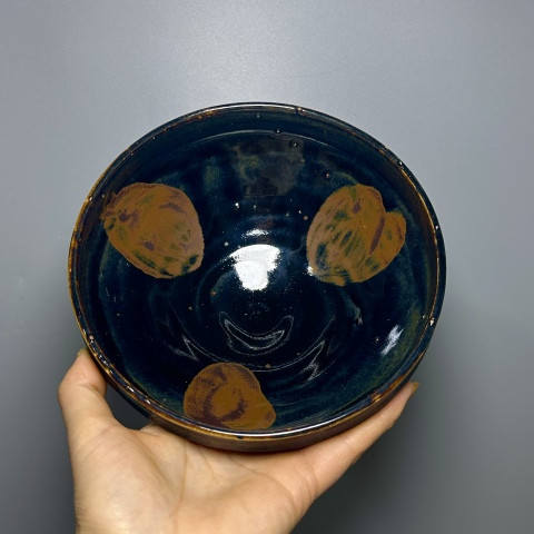古玩陶瓷磁州窯黑釉鐵銹斑紋碗拍賣,當(dāng)前價(jià)格4600元