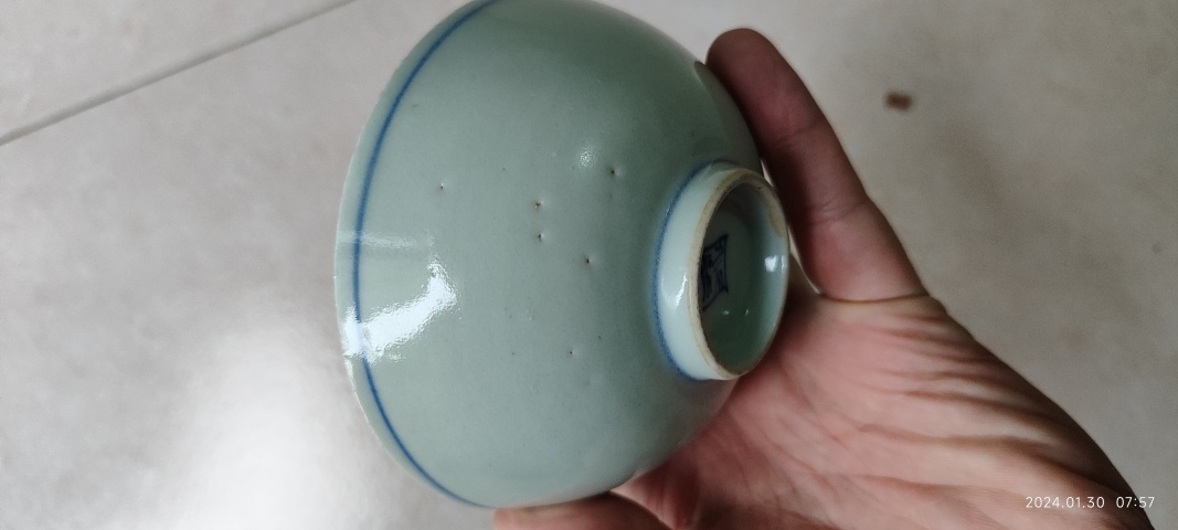 古玩陶瓷明末清初青花壽字碗拍賣，當前價格6800元