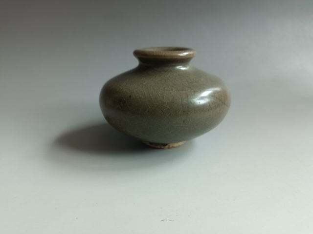 古玩陶瓷元代精品龍泉青瓷水盂拍賣,當前價格2980元