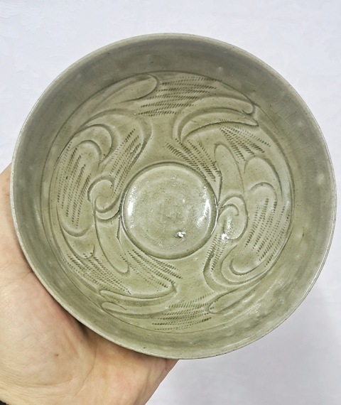 古玩陶瓷北宋同安窯珠光青瓷斗笠碗拍賣,當前價格3188元