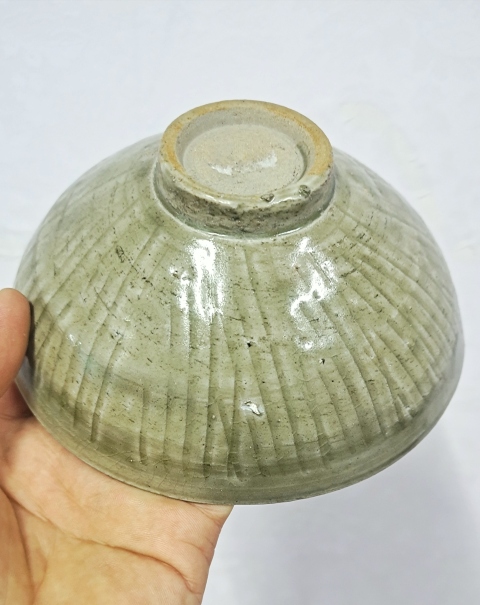 古玩陶瓷北宋同安窯珠光青瓷斗笠碗拍賣,當前價格3188元