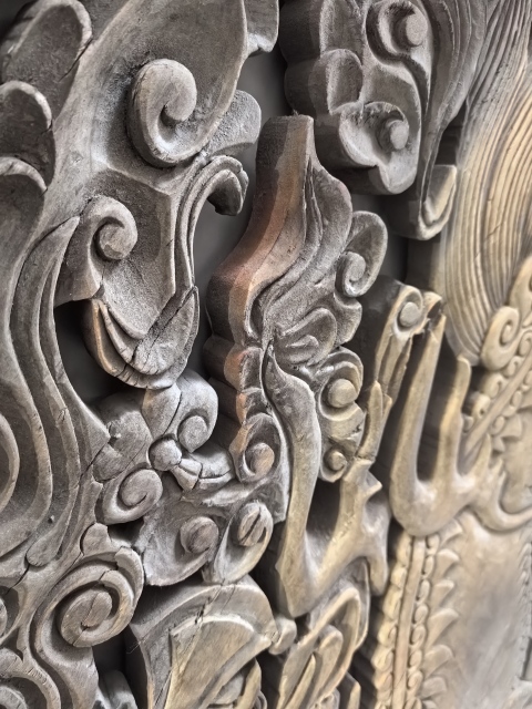 古玩雜項明末清初（麒麟望月）窗花板（1.06米）拍賣，當前價格18888元