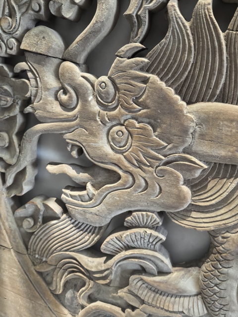 古玩雜項明末清初（麒麟望月）窗花板（1.06米）拍賣，當前價格18888元