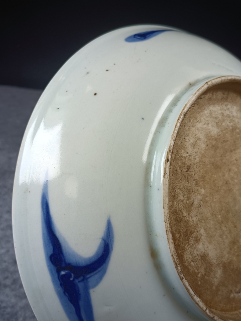 古玩陶瓷清三代雍乾細路青花過墻龍大賞盤直徑28.5cm拍賣，當前價格5500元