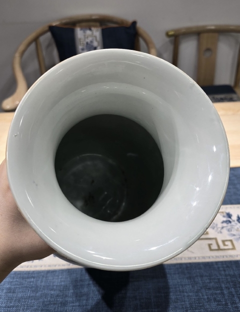 古玩陶瓷粉彩官上加官紋撇口瓶拍賣,當前價格2500元