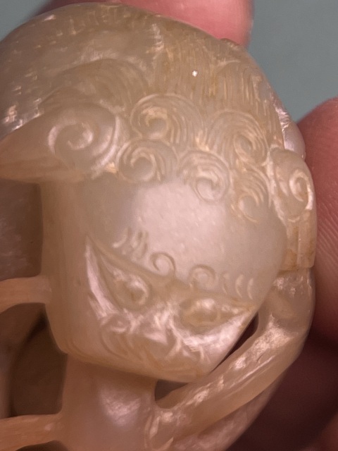 古玩玉器清中期雙獅舞球拍賣,當前價格888000元