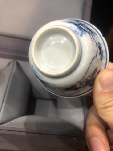 古玩陶瓷清-康熙-青花瓜棱花卉紋-品茗杯一對拍賣,當前價格1380元