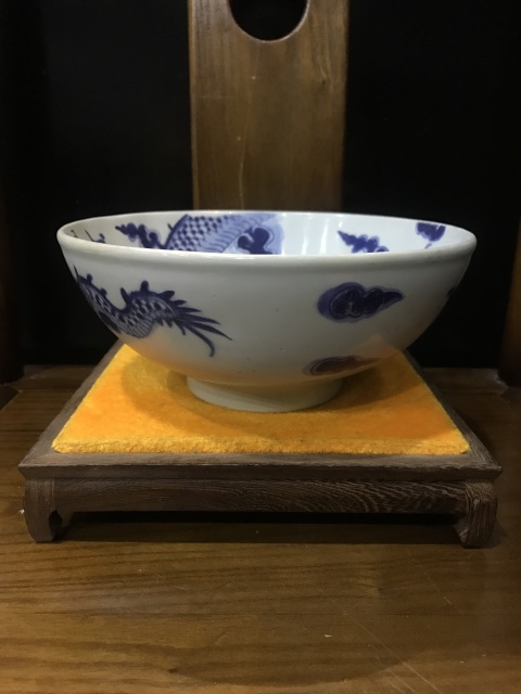 古玩陶瓷(已實物鑒真)清-雍正-過墻龍紋-青花大碗拍賣,當前價格2952元