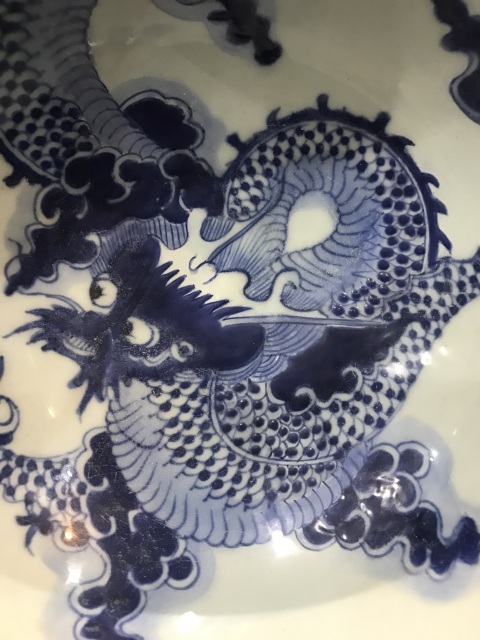 古玩陶瓷(已實物鑒真)清-雍正-過墻龍紋-青花大碗拍賣,當前價格2952元