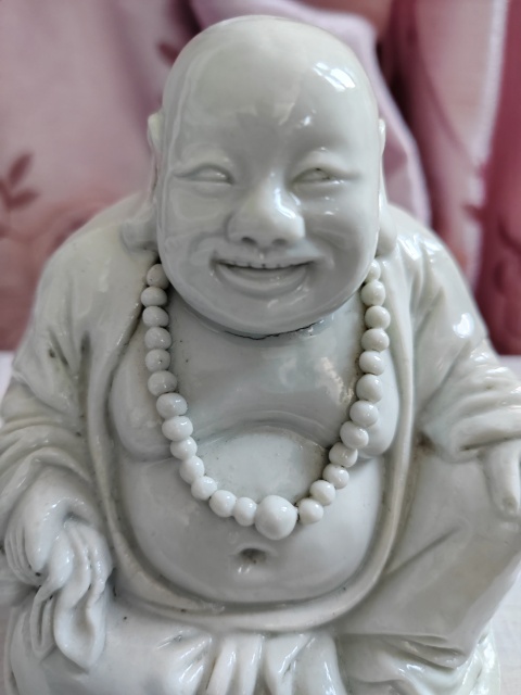古玩陶瓷德化窯彌勒佛塑像拍賣，當前價格1688元