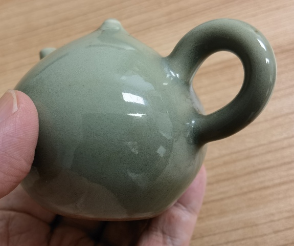 古玩陶瓷青釉倒流壺拍賣，當前價格298元