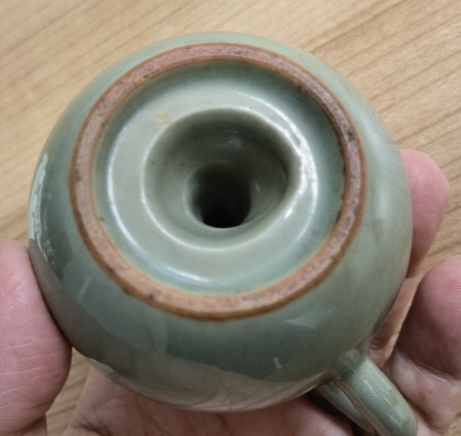 古玩陶瓷青釉倒流壺拍賣，當前價格298元