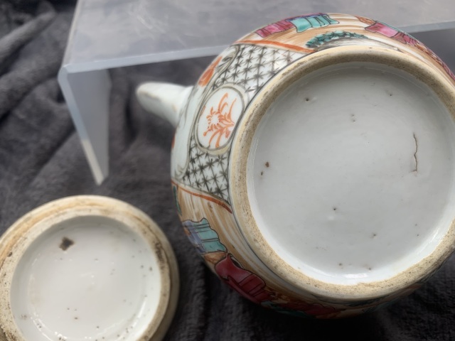 古玩陶瓷乾隆廣彩人物壺拍賣，當前價格3888元