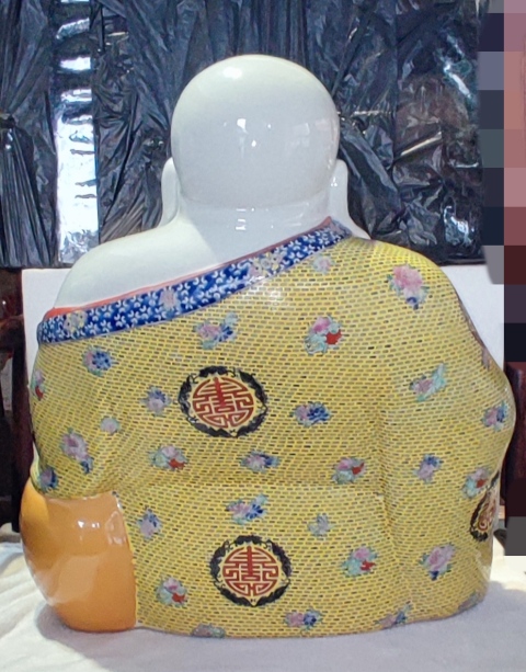 古玩陶瓷創(chuàng)匯時(shí)期福建會(huì)館粉彩彌勒佛坐像拍賣，當(dāng)前價(jià)格5678元