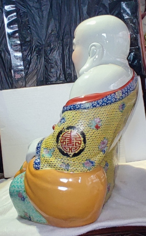 古玩陶瓷創(chuàng)匯時(shí)期福建會(huì)館粉彩彌勒佛坐像拍賣，當(dāng)前價(jià)格5678元