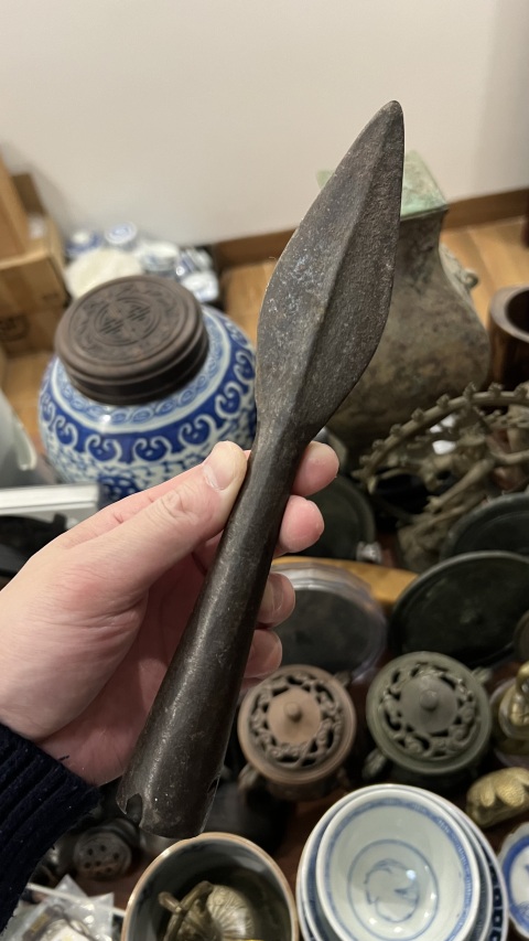 古玩雜項清代槍頭拍賣,當前價格355元