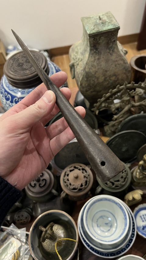 古玩雜項清代槍頭拍賣,當前價格355元