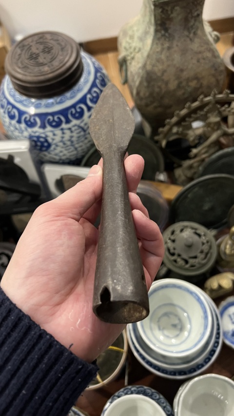 古玩雜項清代槍頭拍賣,當前價格355元