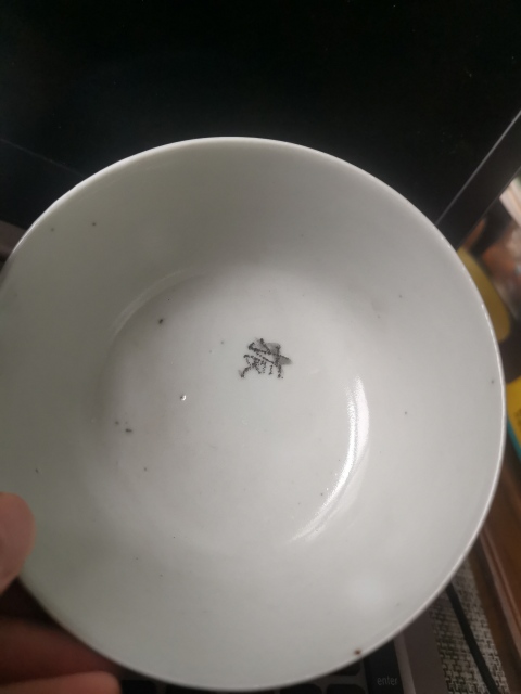 古玩陶瓷青花線條紋茶碗拍賣，當前價格999元