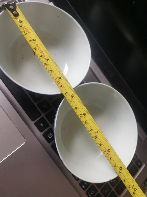古玩陶瓷青花線條紋茶碗拍賣，當前價格999元