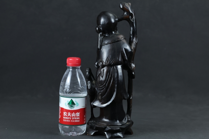 古玩雜項（特價）晚清民國壽星木雕擺件拍賣，當前價格580元