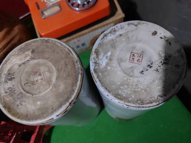 古玩陶瓷民國山水紋帽筒拍賣，當前價格1333元