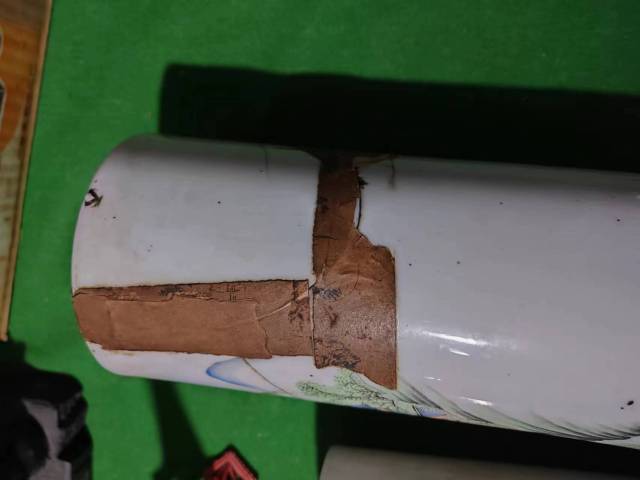 古玩陶瓷民國山水紋帽筒拍賣，當前價格1333元