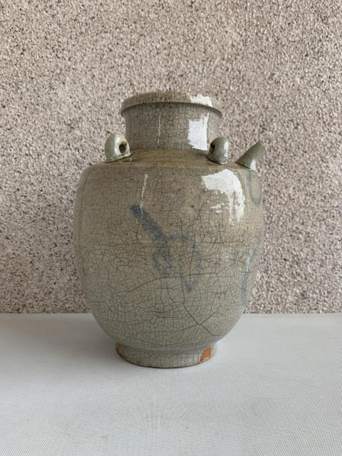 古玩陶瓷青花花卉紋四系罐拍賣,當(dāng)前價(jià)格580元