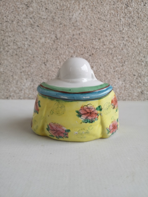 古玩陶瓷粉彩彌勒佛坐像拍賣，當前價格450元