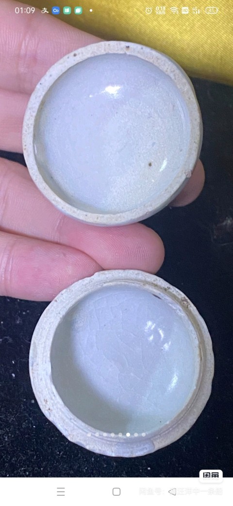 古玩陶瓷明，青花一路蓮升圖紋蓋盒拍賣，當前價格1000元
